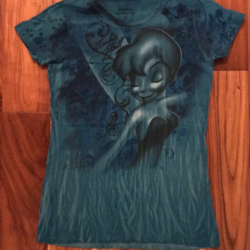 Tinkerbell real tie-dyed shirt, size L